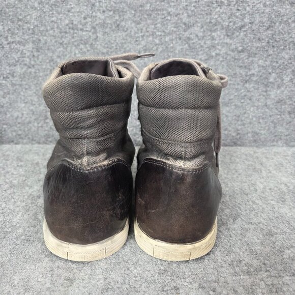 Mens Bed Stu Marcus II Distressed Gray Leather Sneaker Shoes Hi Top Size 13 - Picture 9 of 16